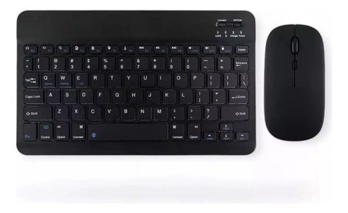 Juego De Teclado Y Mouse Portátiles En Español Negro