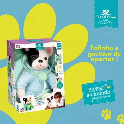 BRINQUEDO BONECO BEBÊ REBORN PET FILHOTINHOS COM ACESSÓRIOS 5840 ROMA -  Loja de Brinquedos, Móveis Infantil e Linha Baby.
