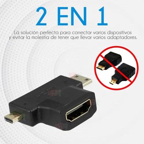 Adaptador Hdmi A Mini Hdmi / Micro Hdmi 3 En 1 Tableta Tv