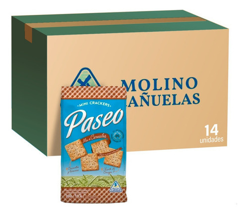Caja Galletitas Paseo Multicereal Mini Crackers Bulto Pack