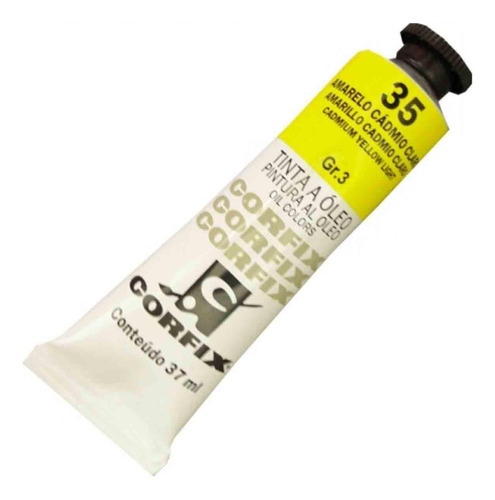 Tinta A Oleo Corfix G3 35 Amarelo Cadmio Claro 37ml