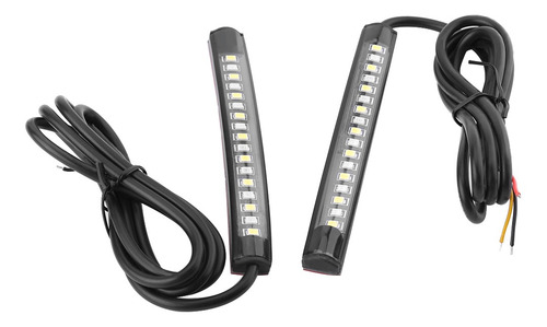1 Par Motocicleta Carro Flexível 17 Smd Levou Cauda Luz Tira