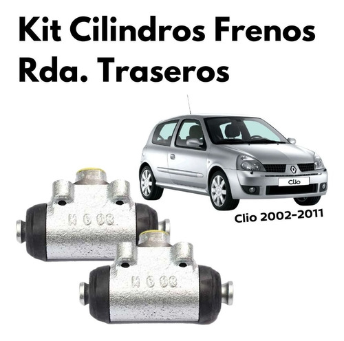2 Cilindros Traseros De Frenos Clio 2006 11/16 Original