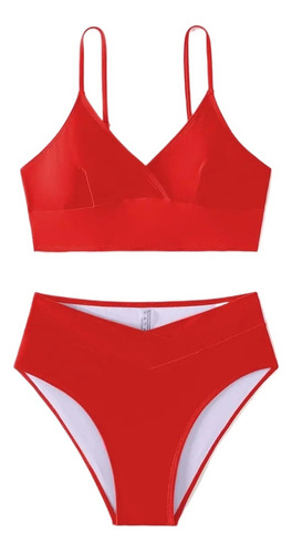 Conjunto De Bikini Cruzado De Dos Piezas For Mujer