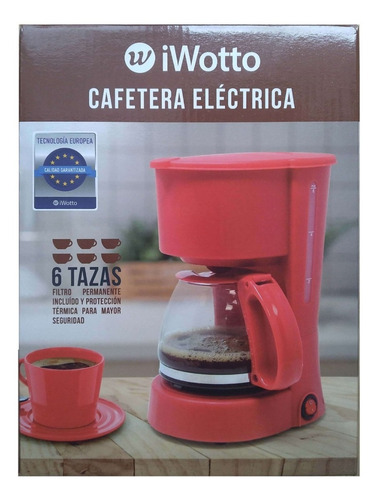 Cafetera Eléctrica 650 Watts Para 6 Tazas (650 Ml)