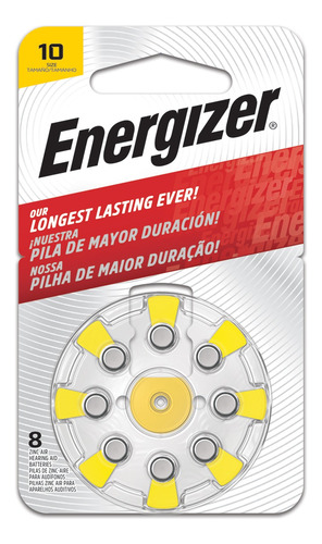 Pilas Audifono Amarilla 10 Botón Energizer Audifono