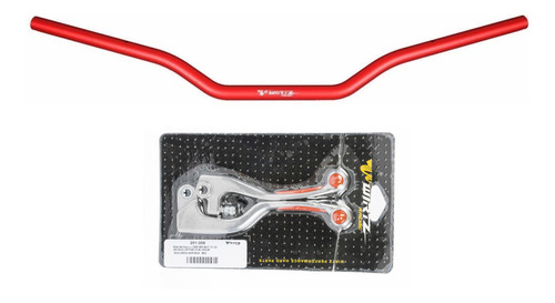 Manubrio Rojo + Manijas Honda Cr125 84-03 Grip Rojo Wirtz