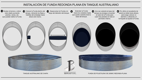 Funda Tanque Australiano 6 Mts Diametro X 200 Mic