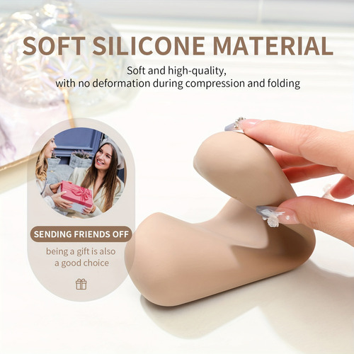 Estuche Portátil De Silicona Para Lápices De Cejas, Almacena