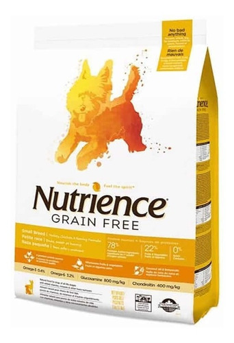 Nutrience Grain Free Para Perro Adulto De Raza Pequeña 2.5kg