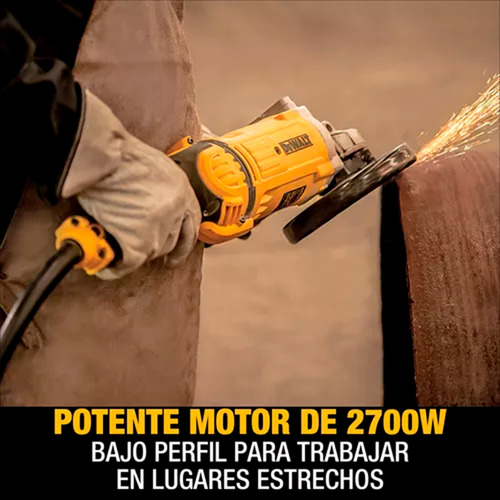 Esmeril Angular 7 2700w Dewalt Dwe4577-b2c Amarillo
