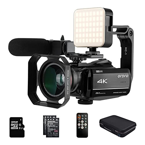Videocamara 4k Ordro Az30 28mp Stream Microfono Zoom 30x -n