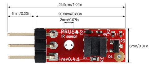 Fysetc Mk3s Mk3s+ Sensor De Detección De Filamento Ir Mejora
