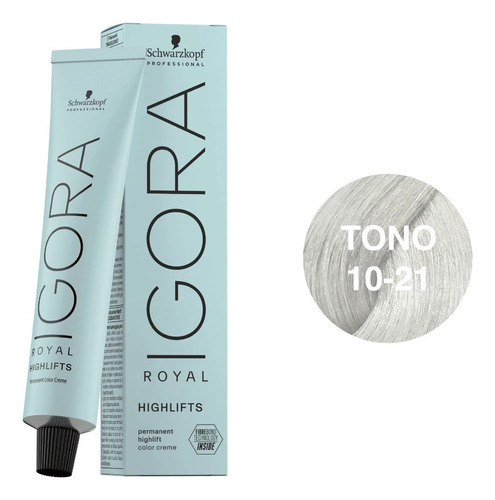  Tinte Profesional Permanente Igora Royal Schwarzkopf 60ml Tono 10-21