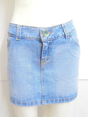 Pollera De Jeans Celeste Ecole