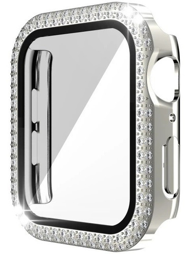 Forro Y Vidrio De Apple Watch Con Diamantes 