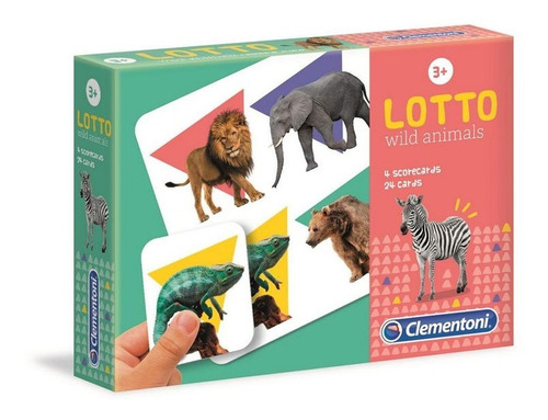  Domino Clementoni Lotto Animales Salvajes 28 Tarjetas 18073