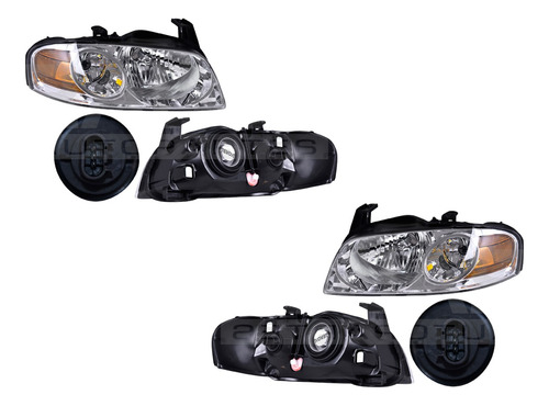 Par Juego Faros Nissan Sentra 2004 - 2006 Normal Depo Rxc