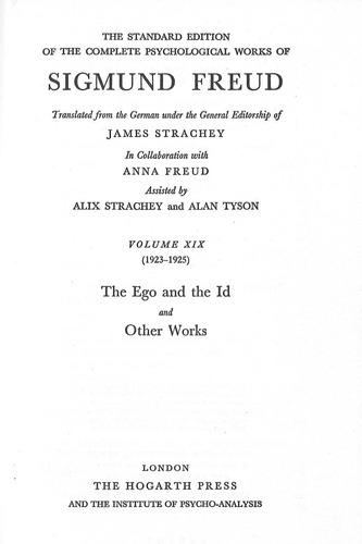 Sigmund Freud. Obras Completas, The Standard Edition, 24 V