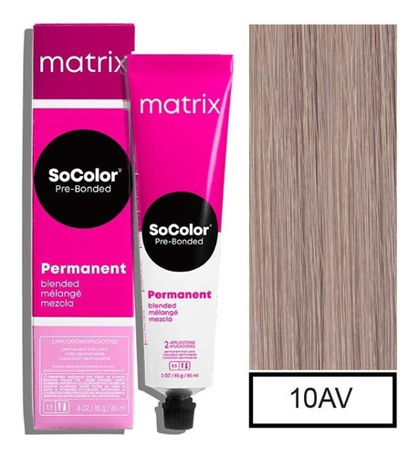  Matrix S- Tintura Permanente 10av 90ml+oxidante 75ml Tono RUBIO EXTRA CLARO CENIZA IRISADO 10AV