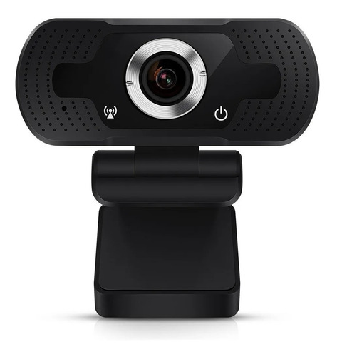 Kit Webcam 1080p Full Hd Câmera Microfone Computador Brinde Cor Preto