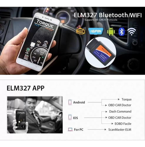 Scanner Escáner Tester Obd2 Automotriz Wifi Elm327 V1.5