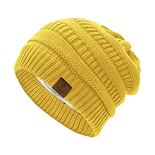 Gorros Sombreros Y Boinas Tejido Amarillo Talla Única