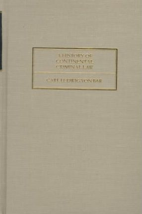 Libro A History Of Continental Criminal Law (1916) - Carl...