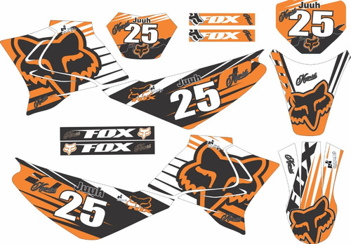 Kit Trilha Adesivo Xtz 125 Motocross -kr33 0,20