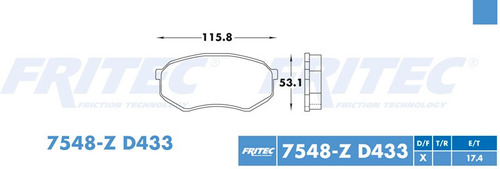 Balatas Delantero Fritec Tacoma 1995-2004 2.4l