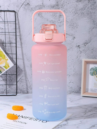 Pack 50 Vasos Para Agua Motivacionales Deportivos 2 Litros Surtidas