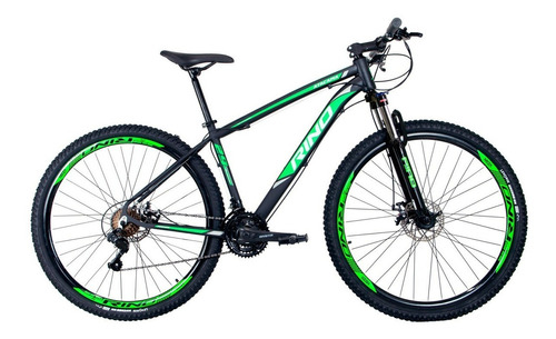 Bicicleta Aro 29 Rino Atacama 24v - Index Hidraulico+trava Cor Verde Tamanho do quadro 21