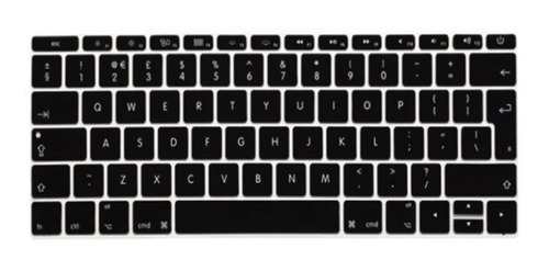 Protector De Teclado Silicona Negro Para Macbook Pro 13 / 15