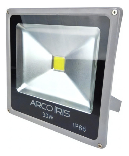 Refletor LED Arco Iris LED Refletor LED 30W com luz branco-frio e carcaça prata 90V/220V