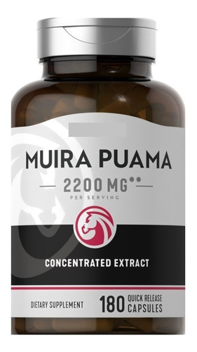 Muira Puama 2200 Mg Por Porcion180 Cápsulas