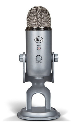 Micrófono Blue Yeti Condensador Omnidireccional Color Silver Silver