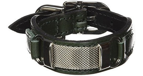 Hartman & Rose 316 Collar De Perro De Cuero Con Malla De