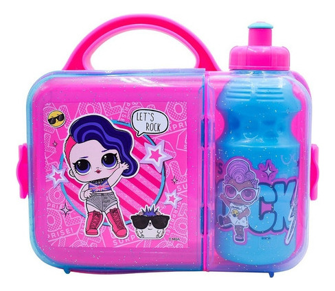 Lonchera Fun Kids Lonchera Con Botella Color Multicolor Lol Let's Rock
