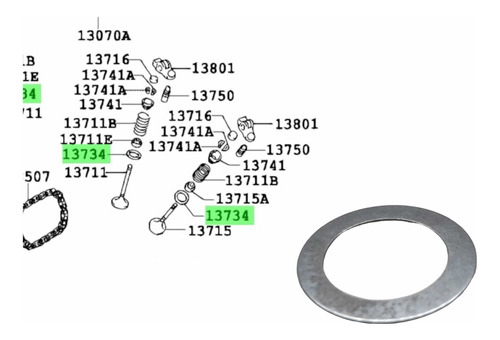 Asientos De Resortes De Válvulas Toyota 1gr/2gr/3gr/3vz/5vz