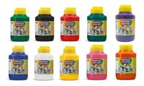 Comprar Kit 10 Potes Tinta T. Guache Acrilex 250ml - Escolha A Cor