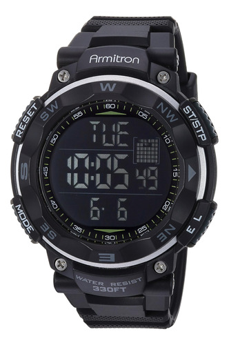 Reloj Cronógrafo Negro Armitron Sport Para Hombre