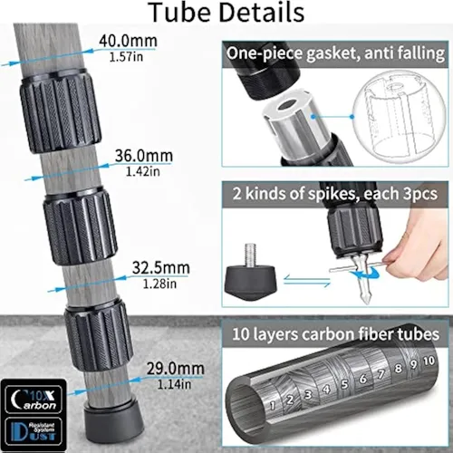 Trípode De Fibra De Carbono Trípodes Innorel Rt90c Bowl