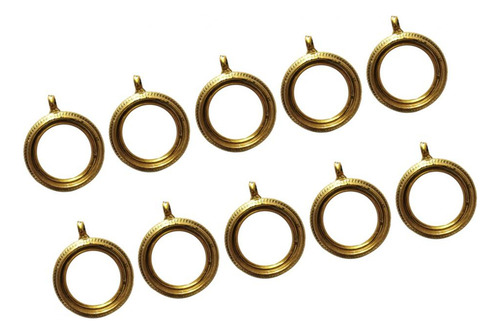 L Anillos De Barra De Cortina 7x10pcs Con Color Dorado De