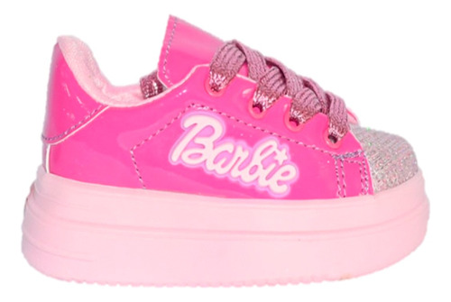 Zapato/zapatilla/tenis Para Bebe/niña Barbie De Amarrar.