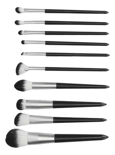 Set De 10 Brochas Para Maquillaje, Corrector En Polvo Y Somb
