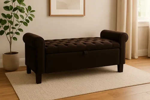 Sapateira Banco Bau Organizador Madrid 155cm Queen Veludo Cor Mar...