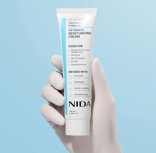 Nida Moisturizing Cream Crema Facial Coreana 100ml Original! Todo Tipo De Piel Día/noche