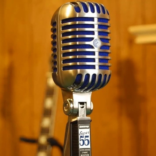 Micrófono Shure Super 55 Dinámico Vocal Supercardioide Color Plateado