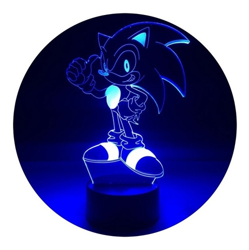 Imagen 1 de 10 de Lámpara Led 3d Sonic 