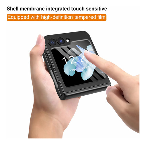 Fundas De Teléfono Spring Hinge Con Correa De Mano Y Anillo Para Samsung Galaxy Z Flip 6 5, Carcasa Resistente A Caídas
